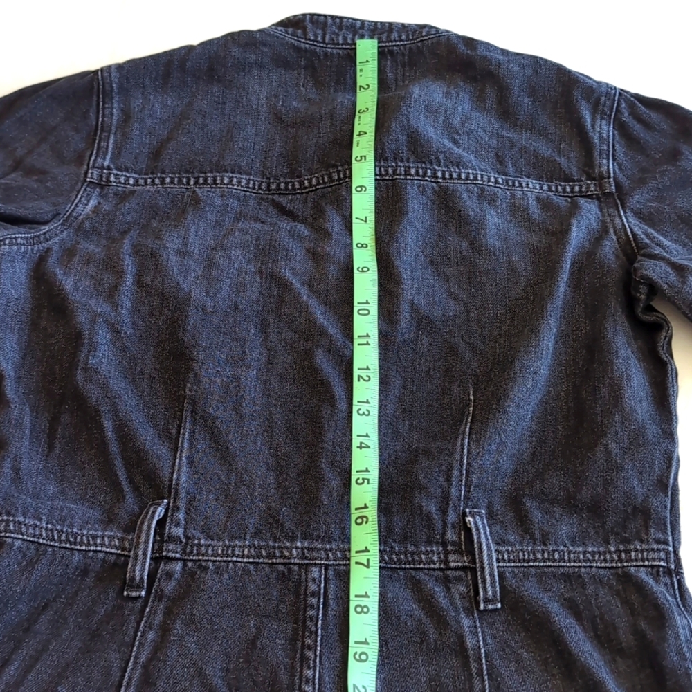 VERONICA BEARD Annie Cargo Denim Jumpsuit in Washed Onyx Black Size S - Picture 12 of 14